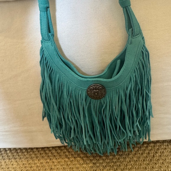 Idyllwind Teal Fringe Shoulder Bag. NWOT - Picture 2 of 6